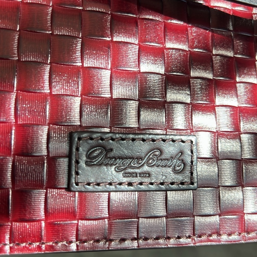 Dooney & Bourke Dark Red Leather Wristlet Clutch - Picture 3 of 4